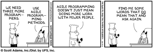 Dilbert on Agile Programming