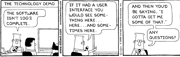 Dilbert on Software Demos