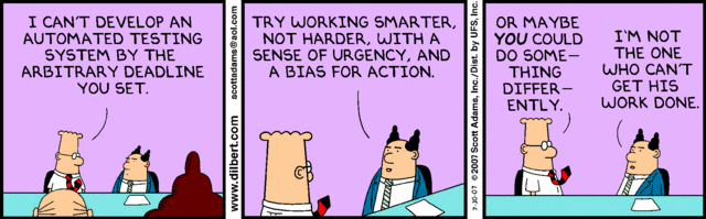 Dilbert Create an Automated Testing System